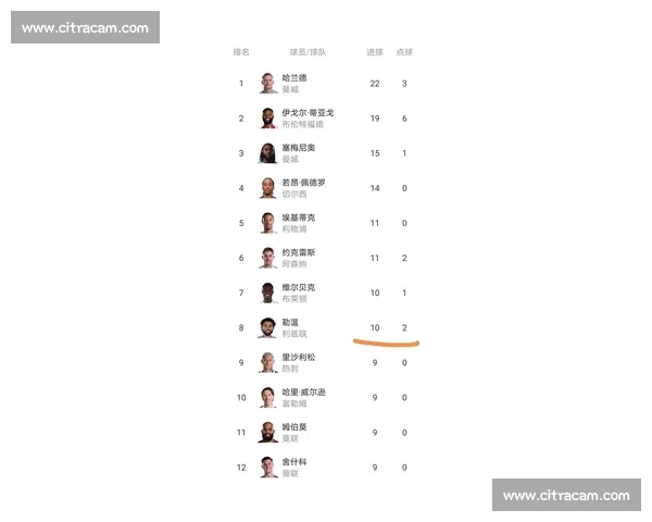 英超最新射手榜盘点谁领风骚谁将逆袭新赛季表现分析